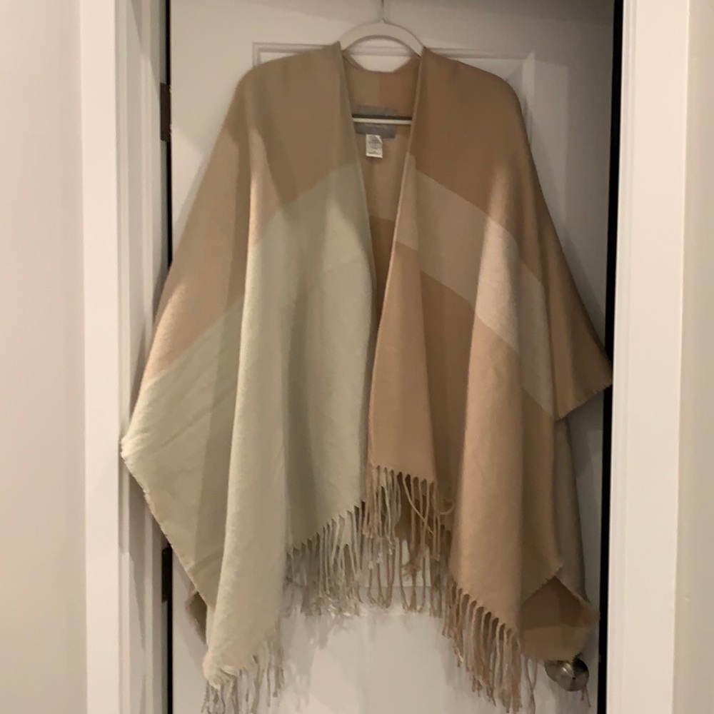 Light pink and tan scarfigan